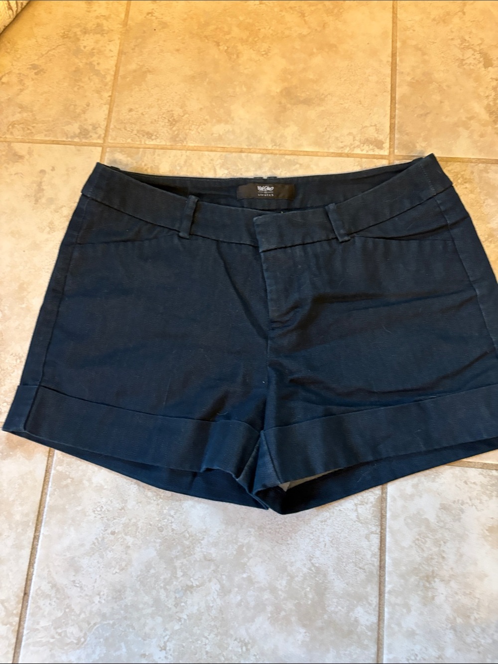 Massimo Women's Short in Navy - Tailored Casual Style 3 inch inseam